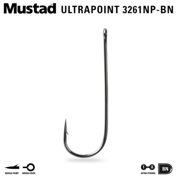 Mustad 3261NP-BN | Single Hooks