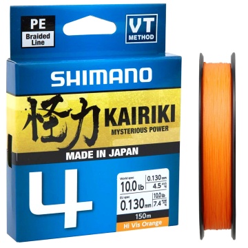 Shimano Kairiki 4 Hi-Vis Orange 150m | PE Line