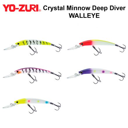 воблери Yo-Zuri Crystal Minnow Deep Diver WALLEYE R1206