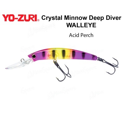 Воблер Yo Zuri Crystal Minnow Deep Diver WALLEYE 110F R1206-APC