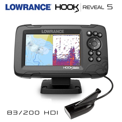 Lowrance Hook REVEAL 5 | 83/200 HDI Transducer