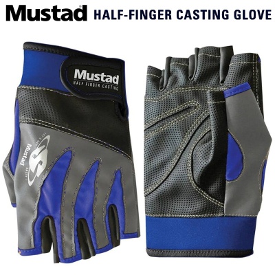 Mustad Half Finger Casting Gloves GL004 | Ръкавици