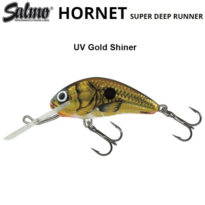Salmo Hornet 4SDR | UVGS UV Gold Shiner | Дълбоко газещ воблер