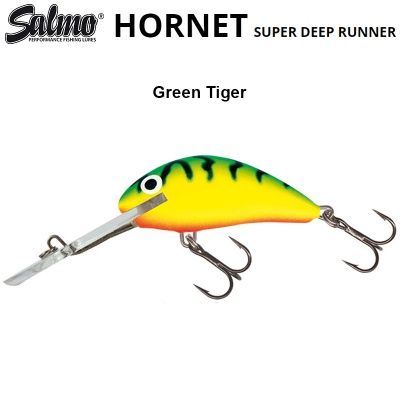 Salmo Hornet 5SDR | GT Green Tiger | Дълбоко газещ воблер