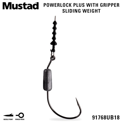 Mustad Power Lock Plus 91768UB18 | Worm Hook