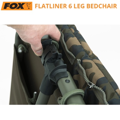 Fox Flatliner 6 Leg Bedchair | CBC094 | Single leg folded