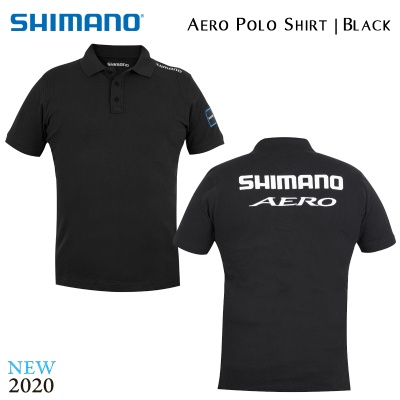 Shimano Aero Polo Shirt | Black
