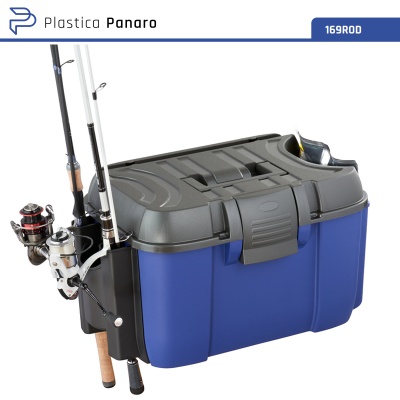 Plastica Panaro 169 ROD | Куфар-стол с поставка за въдици