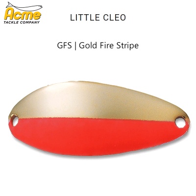 Acme Little Cleo Spinning Spoon | Color GFS | Gold Fire Stripe