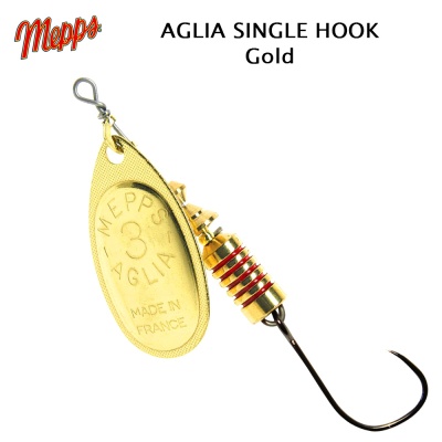 Mepps Aglia Single Hook | Gold