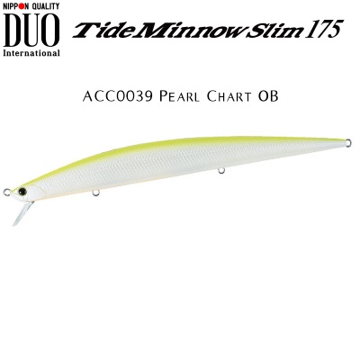 DUO Tide Minnow Slim 175 | ACC0039 Pearl Chart OB