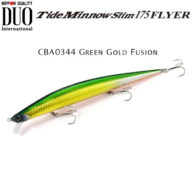 DUO Tide Minnow Slim Flyer 175 | CBA0344 Green Gold Fusion