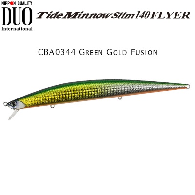 DUO Tide Minnow Slim 140 FLYER | CBA0344 Green Gold Fusion