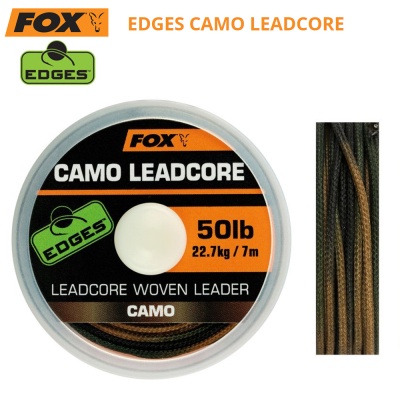Fox Edges Camo Leadcore 50lb | Wooven Leader