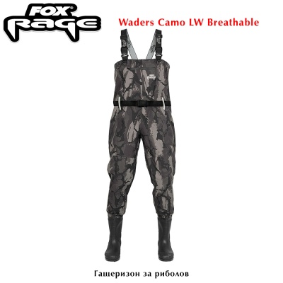 Fox Rage Waders Camo LW Breathable | Salopettes