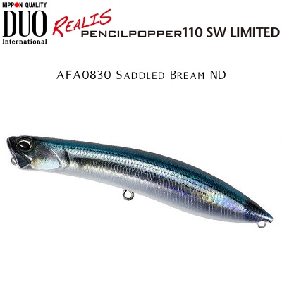 DUO Realis Pencilpopper 110 SW Limited | AFA0830 Saddled Bream ND