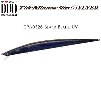 DUO Tide Minnow Slim Flyer 175 | CPA0526 Black Blade UV