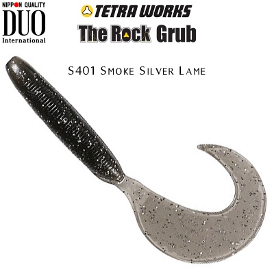 DUO Tetra Works The Rock Grub | S401 Smoke Silver Lame