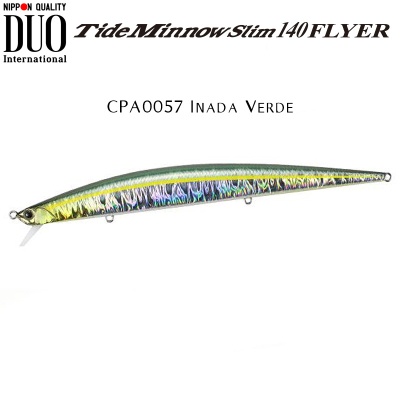 DUO Tide Minnow Slim 140 FLYER | CPA0057 Inada Verde