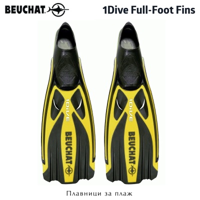 Beuchat 1Dive Full-Foot Fins | Yellow