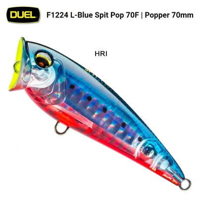 Duel L-Blue Spit Popper 70F F1224