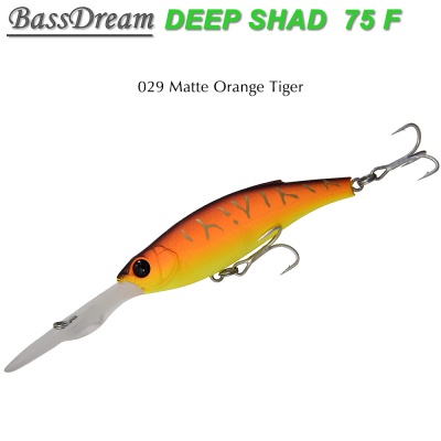 BassDream Deep Shad 75F | 029 Matte Orange Tiger