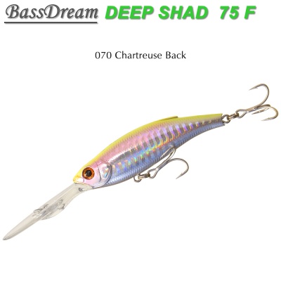 BassDream Deep Shad 75F | 070 Chartreuse Back