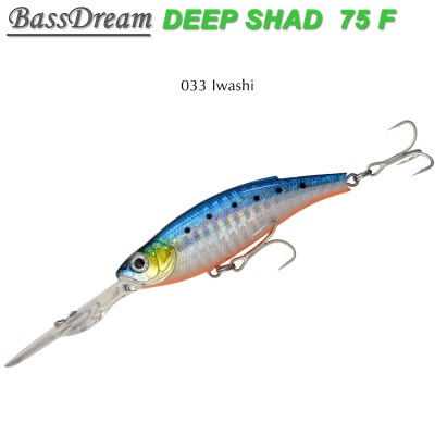 BassDream Deep Shad 75F | 033 Iwashi