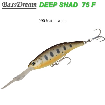 BassDream Deep Shad 75F | 090 Matte Iwana