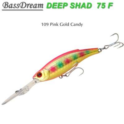 BassDream Deep Shad 75F | 109 Pink Gold Candy