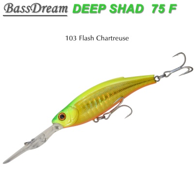 BassDream Deep Shad 75F | 103 Flash Chartreuse