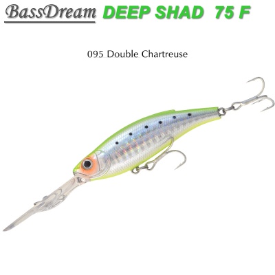 BassDream Deep Shad 75F | 095 Double Chartreuse