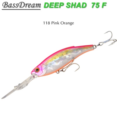 BassDream Deep Shad 75F | 118 Pink Orange