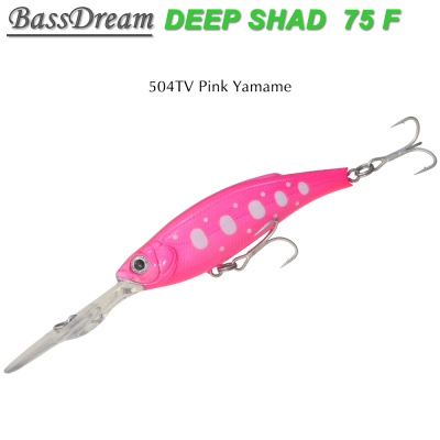 BassDream Deep Shad 75F | 504TV Pink Yamame