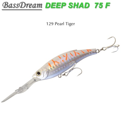BassDream Deep Shad 75F | 129 Pearl Tiger