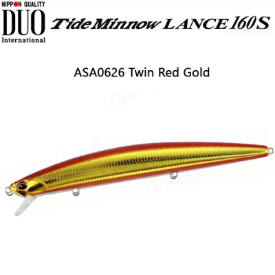DUO Tide Minnow Lance | ASA0626 Twin Red Gold