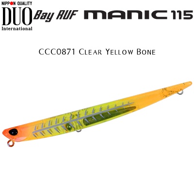 DUO Bay Ruf Manic 115 | CCC0871 Clear Yellow Bone