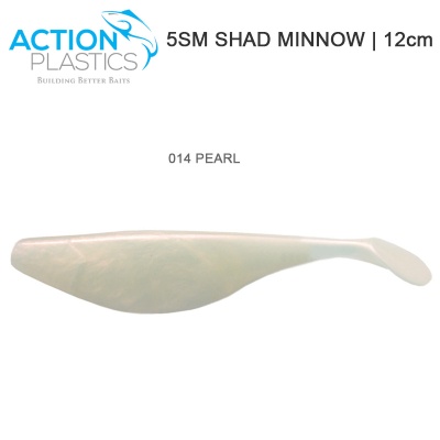 Action Plastics Shad Minnow 5SM| 014 Pearl
