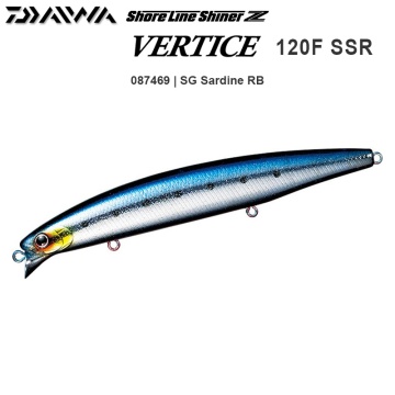 Daiwa Shoreline Shiner Z Vertice 120F-SSR | Воблер