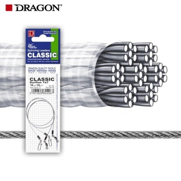 Dragon Classic Surflon 7x7 A.F.W. 18кг - металлический поводок