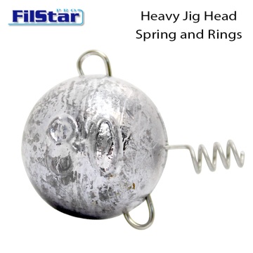 Jig head with spring and two rings
