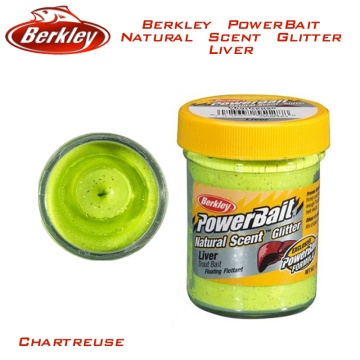 Berkley PowerBait Natural Scent Glitter Liver | Паста за пъстърва