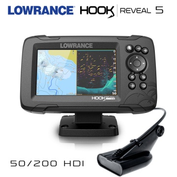 Lowrance Hook REVEAL 5 | 50/200 HDI | Genesis Live + FishReveal