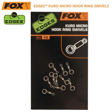 Fox Edges Kuro Micro Hook Ring Swivels | Вирбели с микро ринг