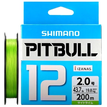 Shimano PITBULL 12 | Плетено влакно 200m | Lime Green
