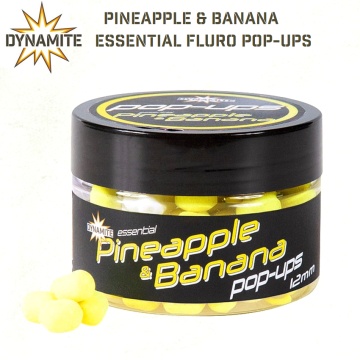 Dynamite Baits Pineapple &amp; Banana Fluro Pop-ups | Hookbait
