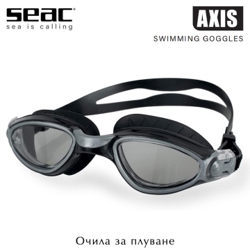 Очила за плуване Seac Sub Axis | Черно и сребристо | Затъмени лещи