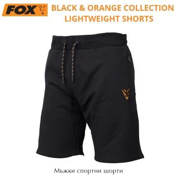 Fox Collection Black &amp; Orange Lightweight Shorts