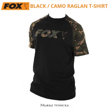 Fox Black/Camo Raglan T-Shirt | Тениска