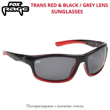 Fox Rage Trans Red &amp; Black / Grey Sunglasses